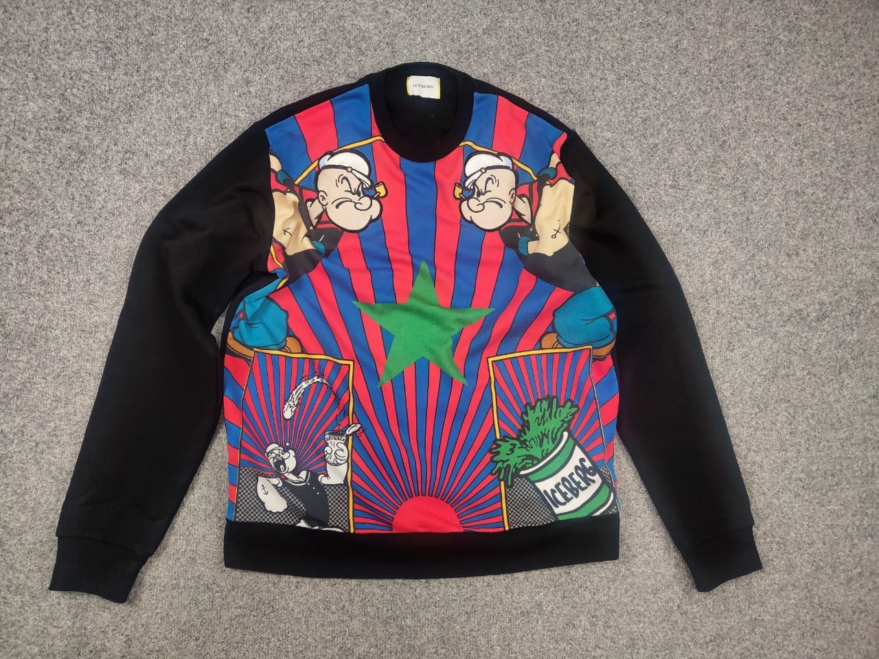 Iceberg Iceberg Popeye Stripe Art Sweatshirt Pullover Vintage Style Size US XL / EU 56 / 4 - 9 Thumbnail