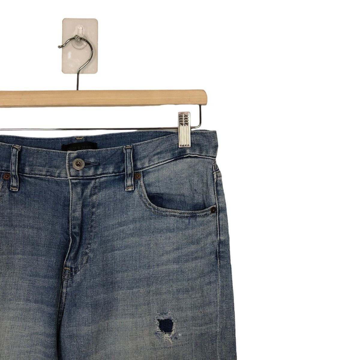 Japanese Brand 🔥RARE STRAIGHT CUT DISTRESSED DENIM JEANS UNIQLO JAPAN Size US 30 / EU 46 - 4 Thumbnail