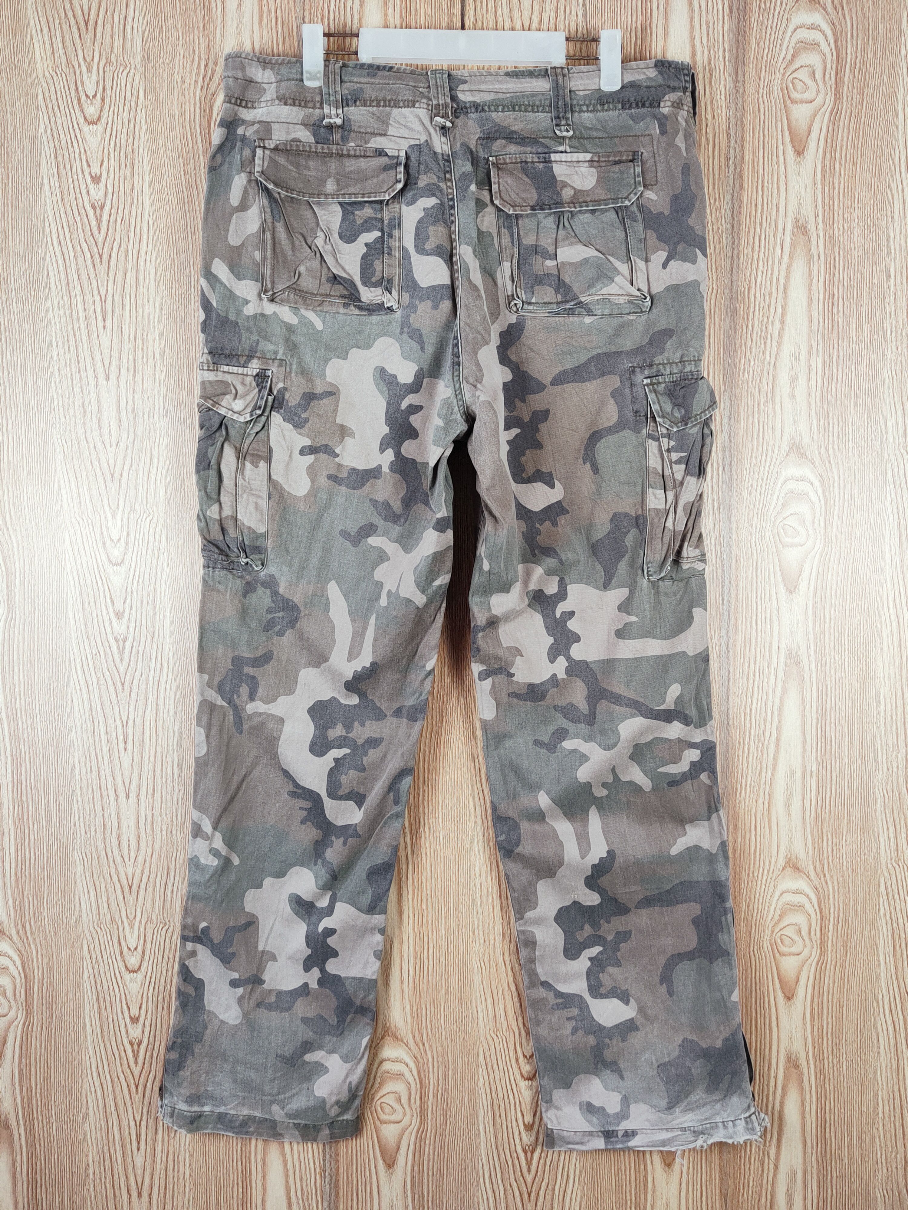 Japanese Brand DL Plusmore Camouflage Faded Multipocket Cargo Pants #S2775 Size US 36 / EU 52 - 8 Thumbnail