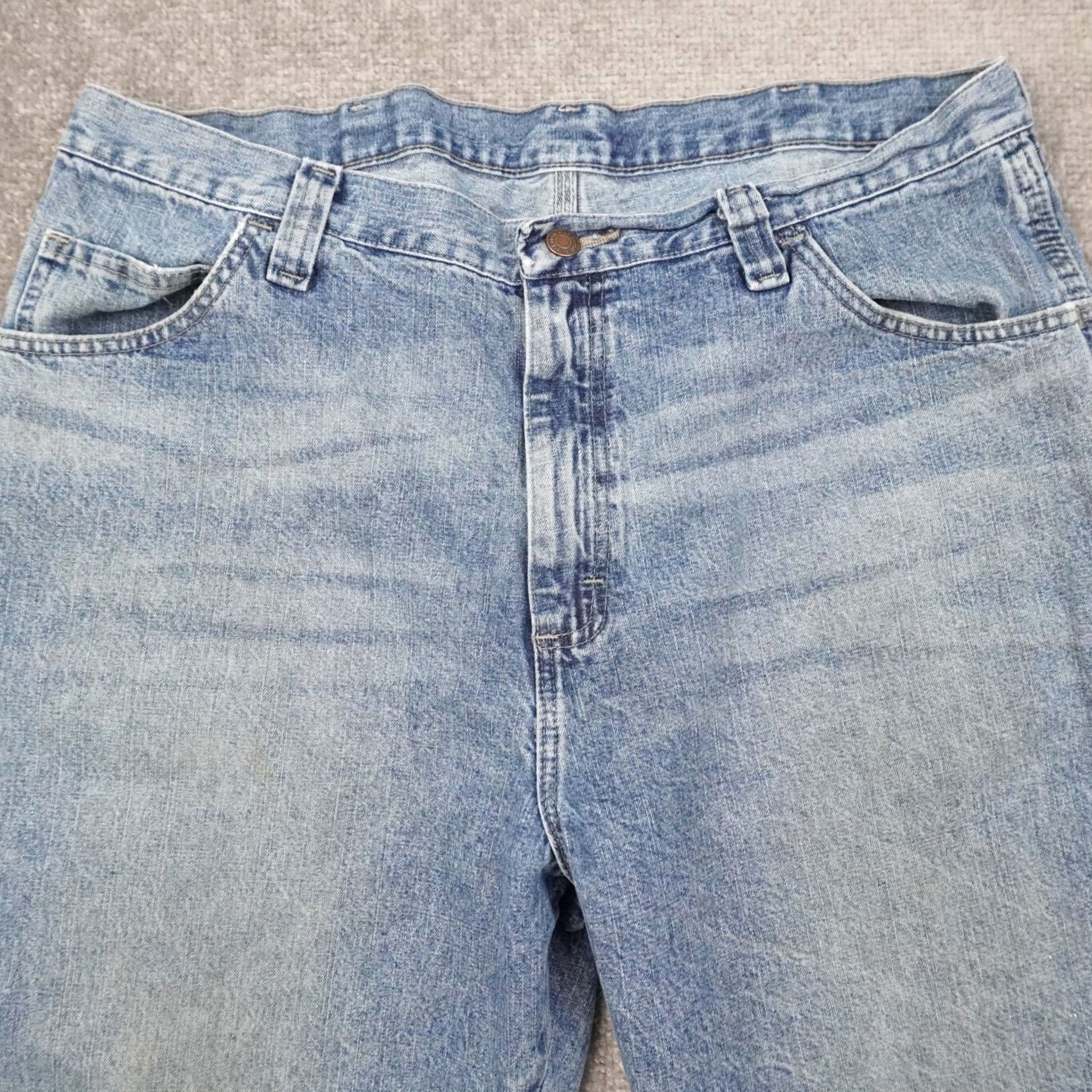 Wrangler Wrangler Cargo Mens 38x10 Blue Denim Medium Wash Shorts Size US 38 / EU 54 - 5 Thumbnail