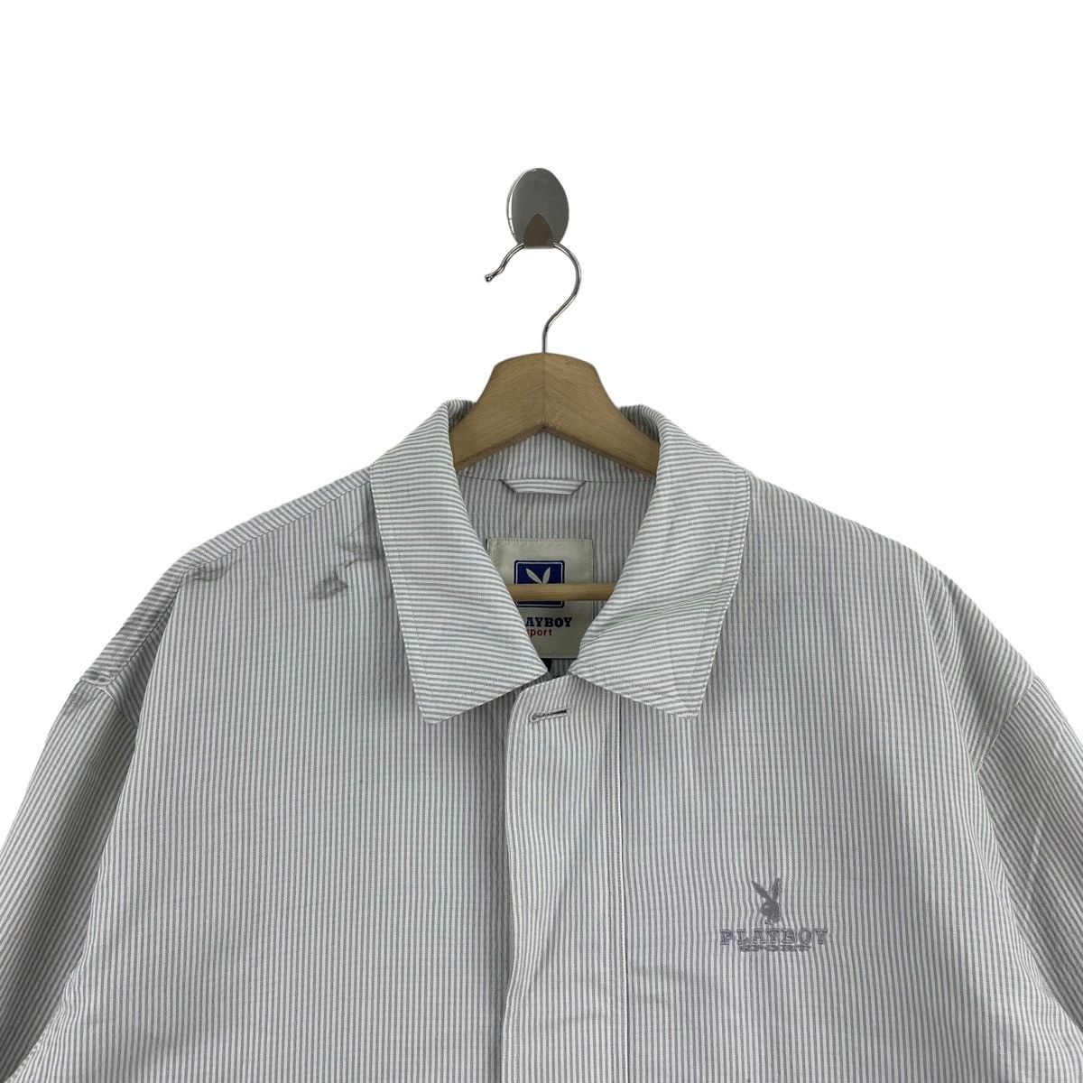 Playboy × Vintage Vintage PLAYBOY SPORT Hickory Stripes Embroidered Logo Size US L / EU 52-54 / 3 - 2 Thumbnail