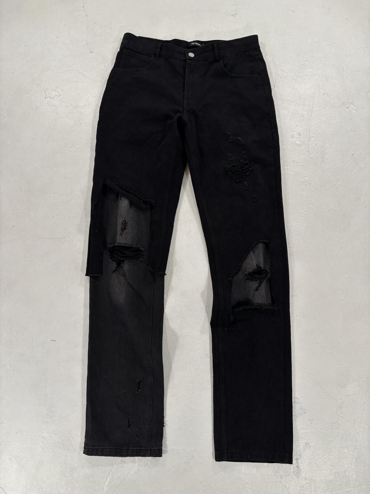 Raf Simons Raf Simons AW19 Destroyed Zombie Denim Size US 32 / EU 48 - 1 Thumbnail
