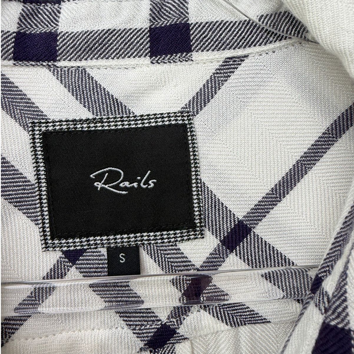 Rails Rails White Navy Plaid Button Down Shirt Long Sleeve Women S Size S / US 4 / IT 40 - 7 Thumbnail