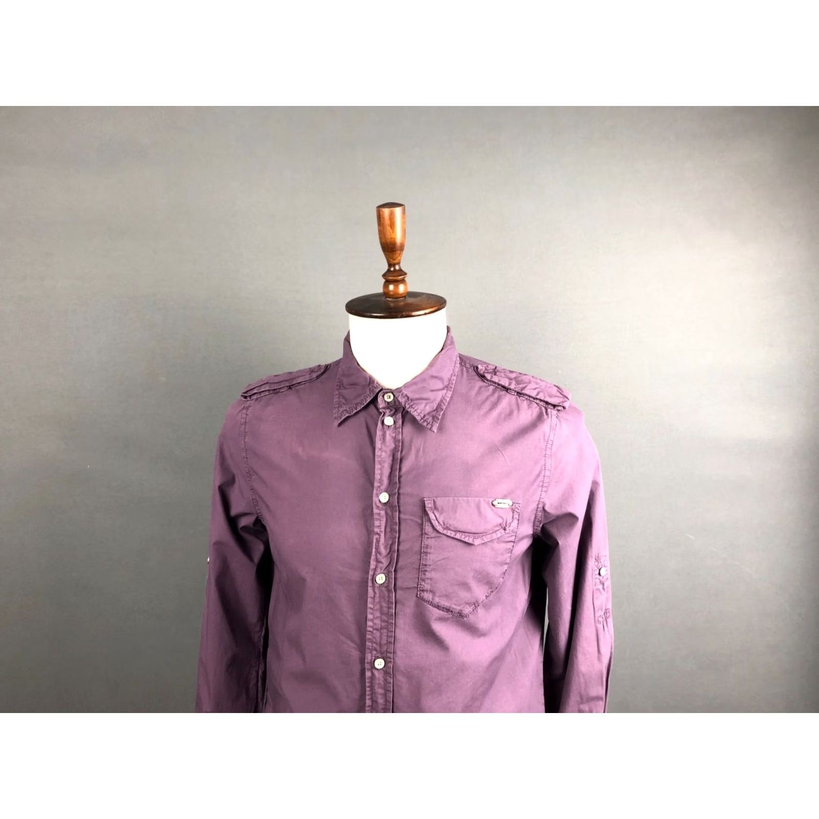 Diesel Diesel Shirt 2XL Purple Cotton Roll-Tab Sleeves Button Up Men’s Size US XXL / EU 58 / 5 - 5 Thumbnail
