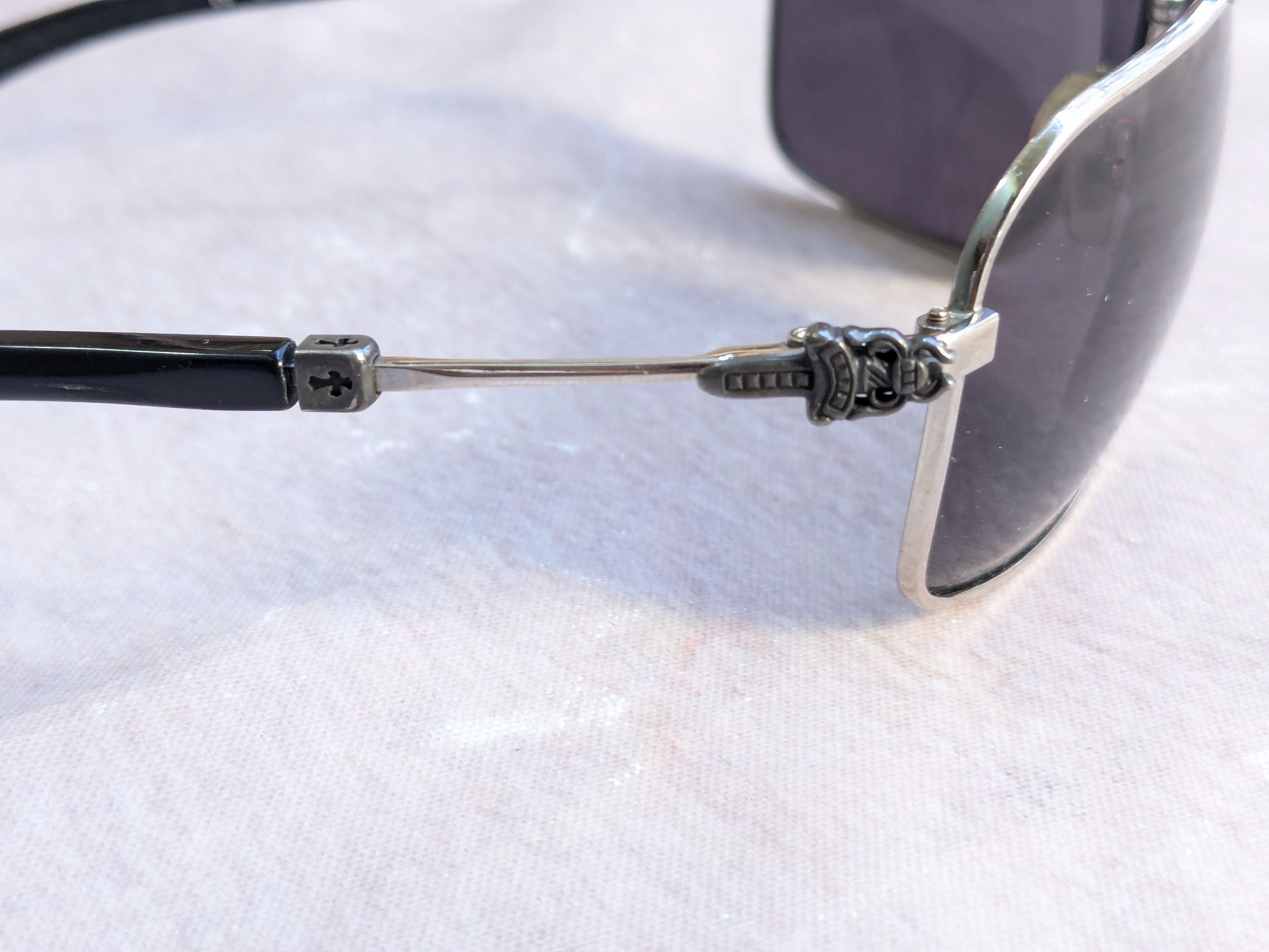 Chrome Hearts Chrome Hearts Aviator Sunglasses Oral Blue Silver Cross Y2K Size ONE SIZE - 11 Thumbnail