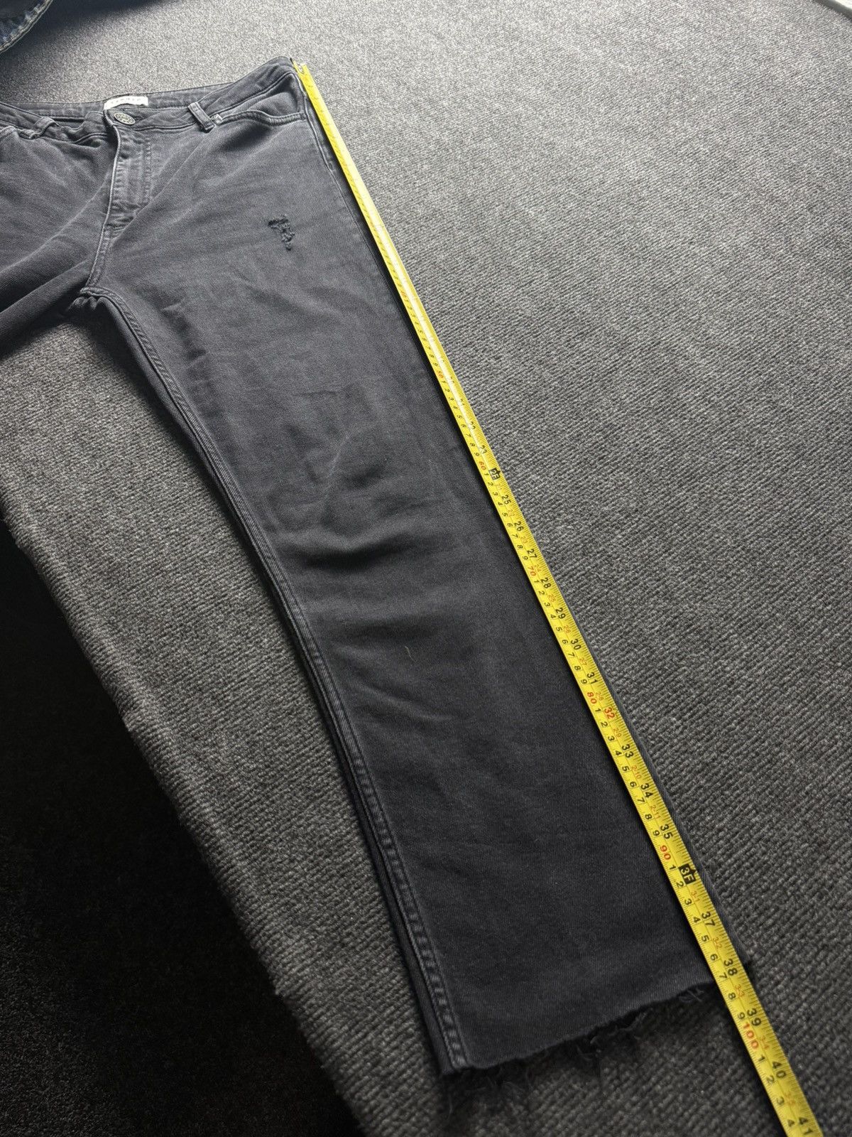Sandro Sandro Paris Distressed Black Denim Jeans Straight Fit Size 30" / US 8 / IT 44 - 19 Thumbnail