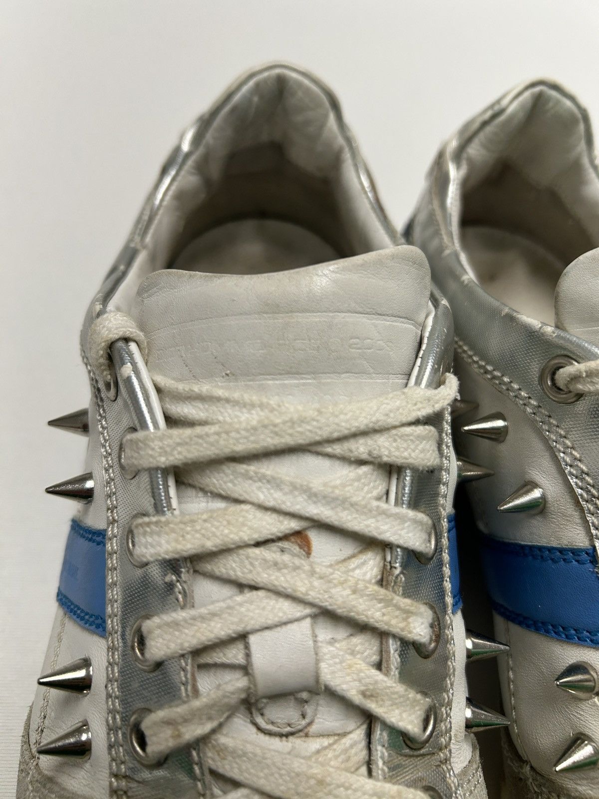 Dior SS2008 B22 Low Top Sneaker Silver/White/Blue Size US 8.5 / EU 41-42 - 4 Thumbnail