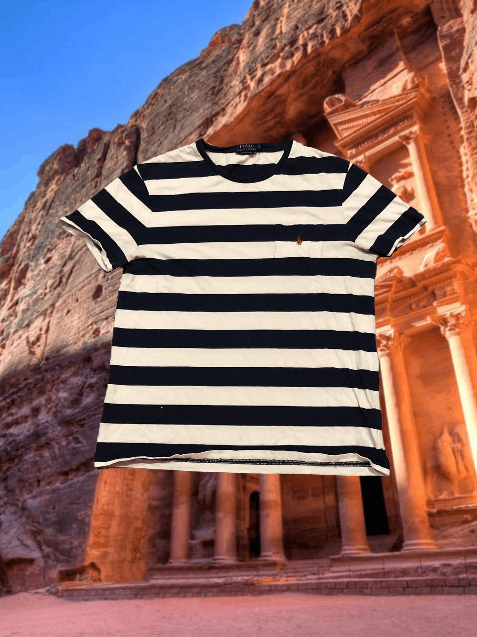 Polo Ralph Lauren Vintage T-shirt print Polo Ralph Lauren striped crazy Y2K Size US L / EU 52-54 / 3 - 1 Thumbnail