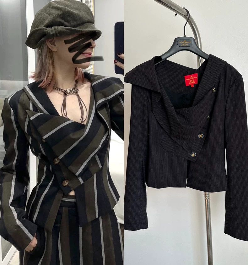 Vivienne Westwood Vivienne Westwood Retro dark checkered striped distorted s Size S / US 4 / IT 40 - 1 Thumbnail