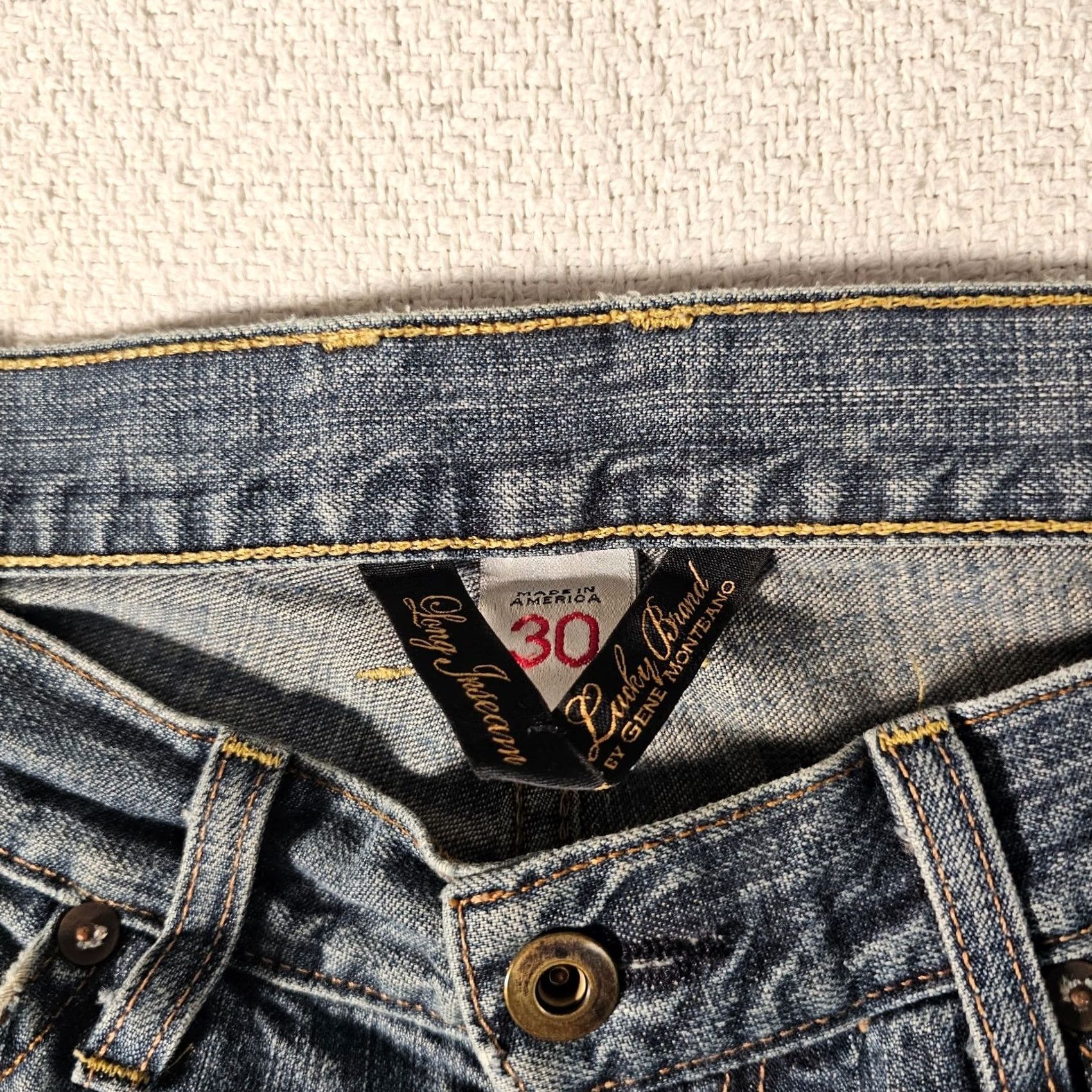 Lucky Brand VINTAGE Lucky Brand Jeans Women's 30 Blue Inseam 33 Bootcut Denim 100% Cotton USA Mens Women Girls Size 30" / US 8 / IT 44 - 3 Thumbnail