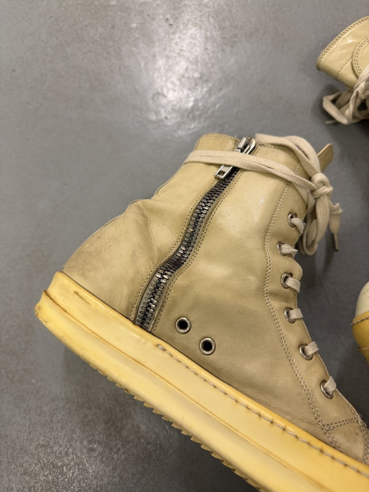 Rick Owens Rick Owens Main Line Vintage Leather High Sneakers Size US 9 / EU 42 - 8 Thumbnail