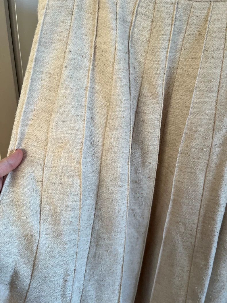 Loro Piana LORO PIANA Cashmere sweater + linen pleated skirt Size M / US 6-8 / IT 42-44 - 5 Thumbnail