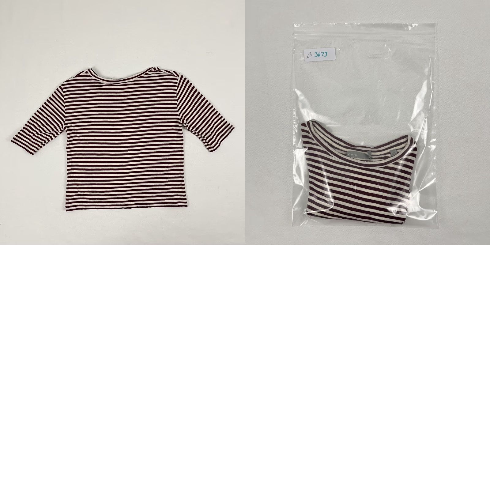Nike Vince Blouse Womens Small Crop Red Cream Striped Silk Viscose Candy Cane Holiday Size M / US 6-8 / IT 42-44 - 8 Thumbnail