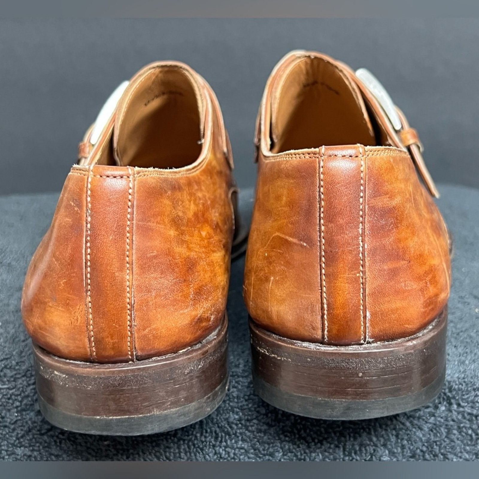 Magnanni Marco II Monk Strap Leather Dress Shoes EXTRA WIDE