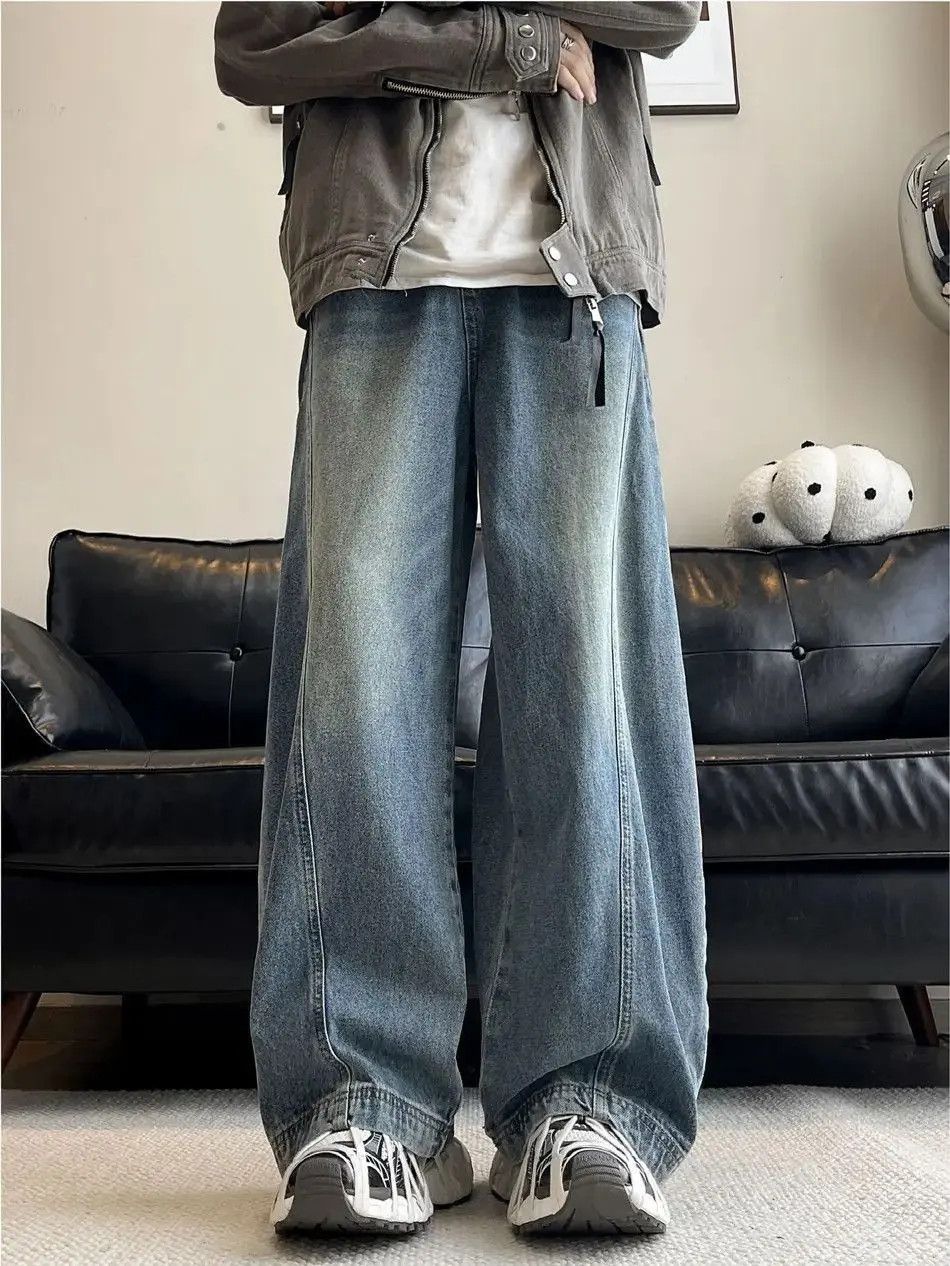 Japanese Brand Retro loose casual straight leg jeans Size US 32 / EU 48 - 4 Thumbnail
