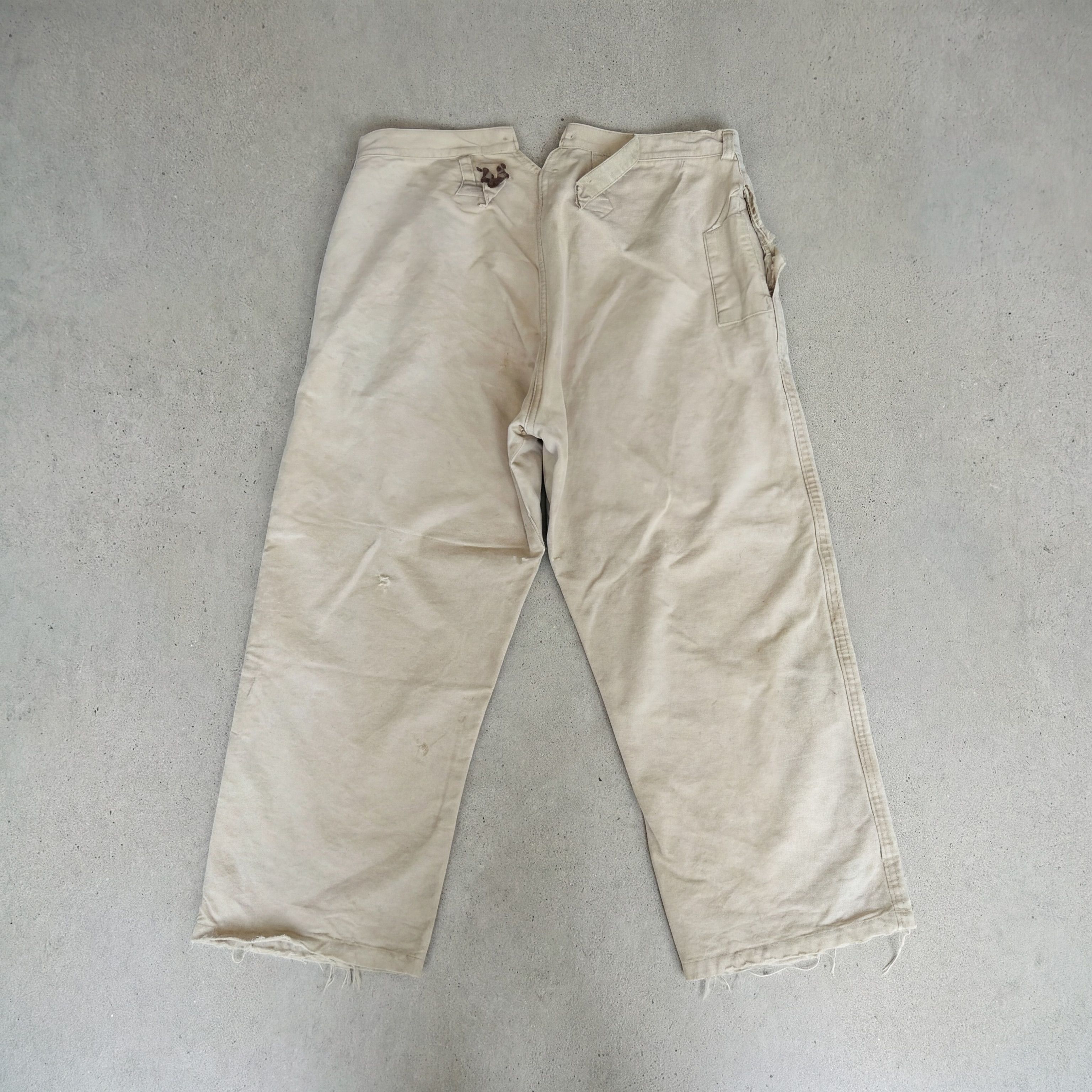 Vintage Vintage 50s French Utility Workwear Pants Size US 34 / EU 50 - 2 Thumbnail