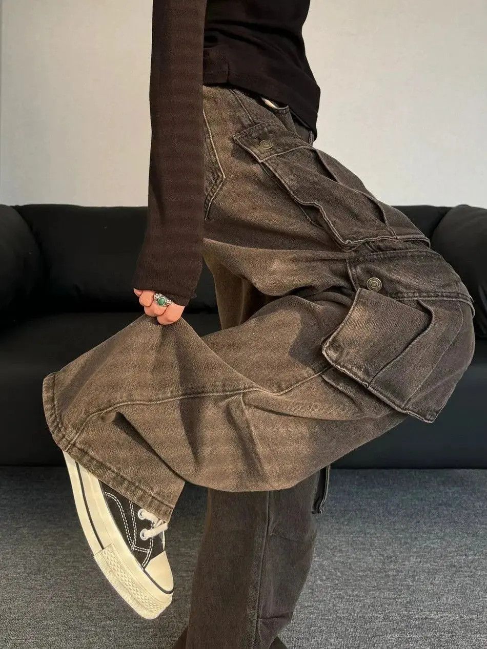 Japanese Brand Retro washed multi pocket jeans Size US 32 / EU 48 - 2 Thumbnail