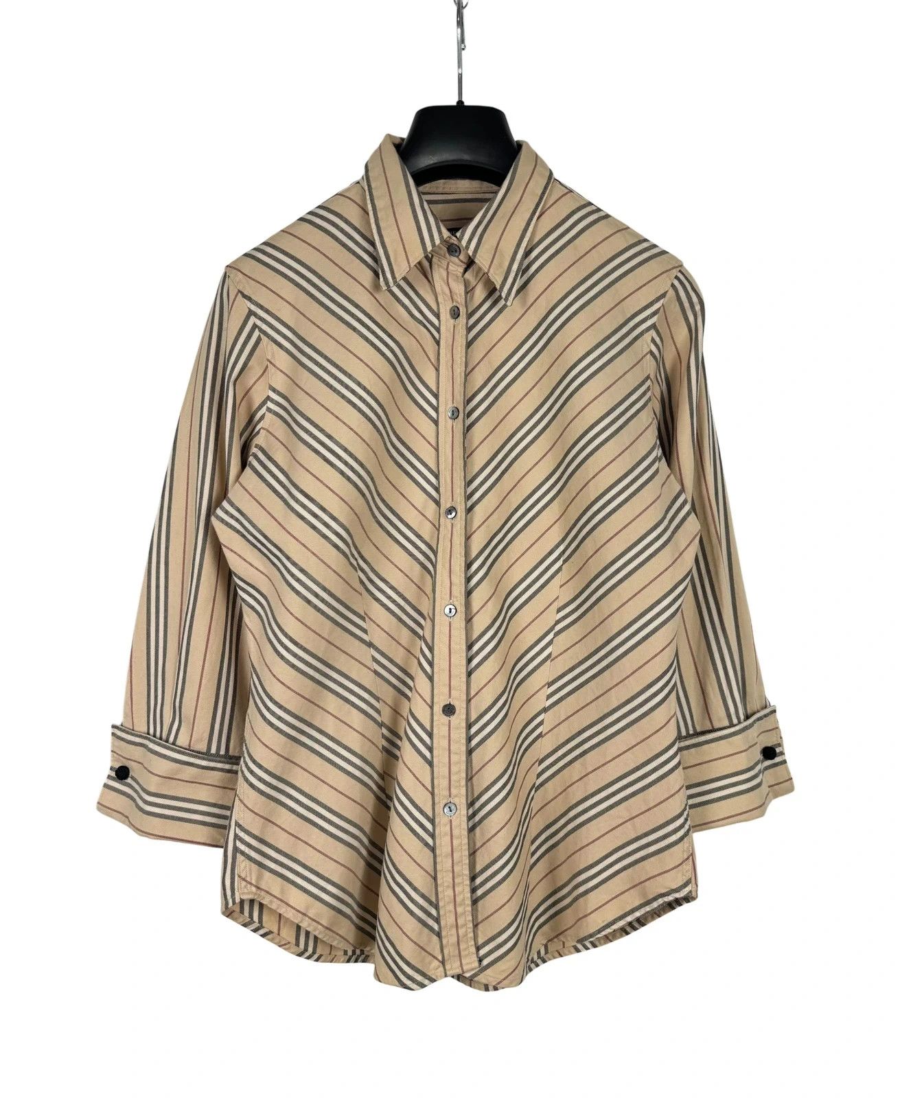 Burberry Burberry London Striped Shirt 3/4 Sleeve Vintage size M Size M / US 6-8 / IT 42-44 - 11 Thumbnail