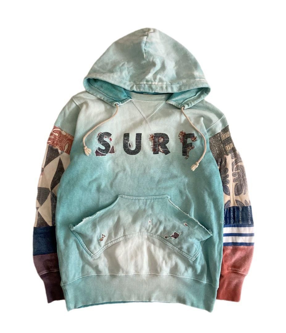 Kapital Distressed Patchwork 'Surf' Hoodie Size US S / EU 44-46 / 1 - 1 Thumbnail
