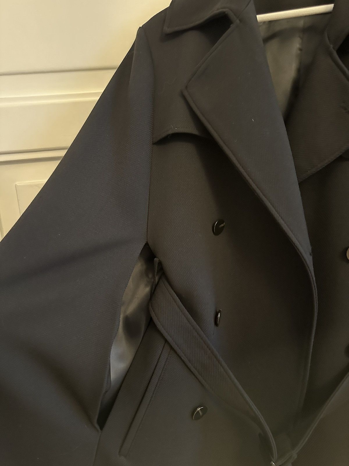 Vintage Double buttoned black cape coat Size L / US 10 / IT 46 - 2 Thumbnail