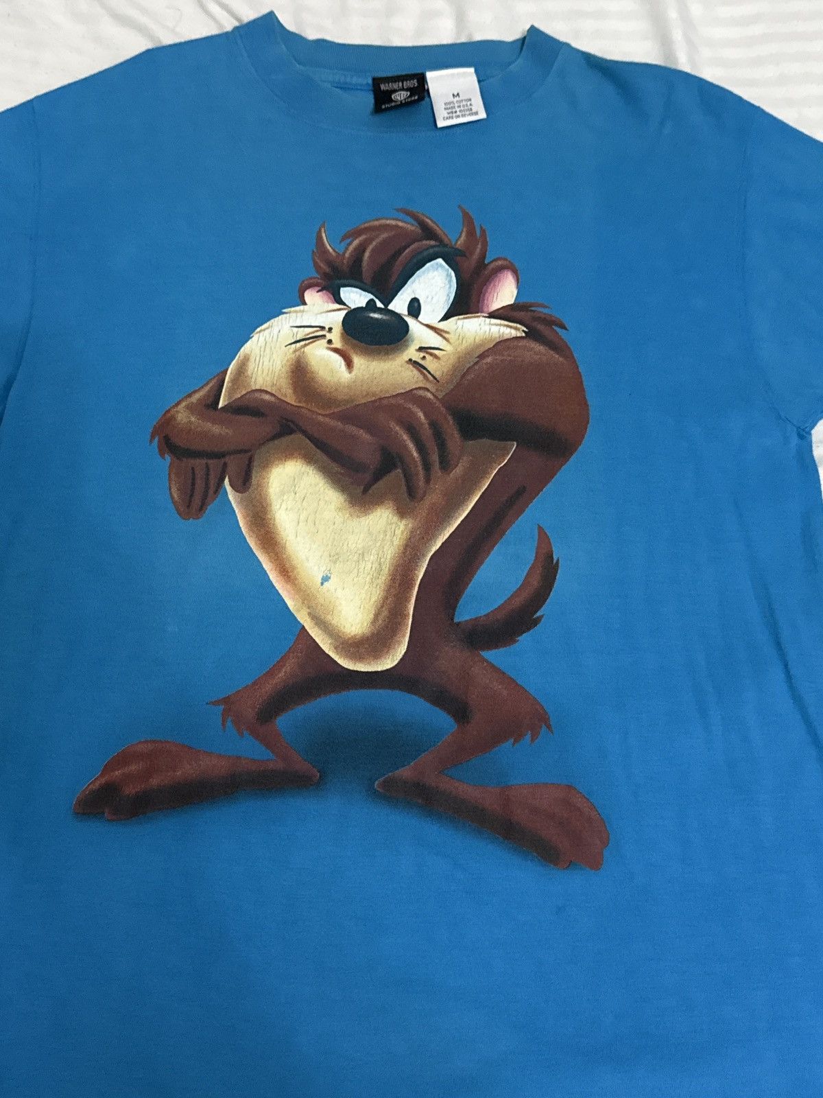 Vintage 90s TAZ Tee USA Made M - Back Hole & Vintage Cracks Size US M / EU 48-50 / 2 - 2 Thumbnail