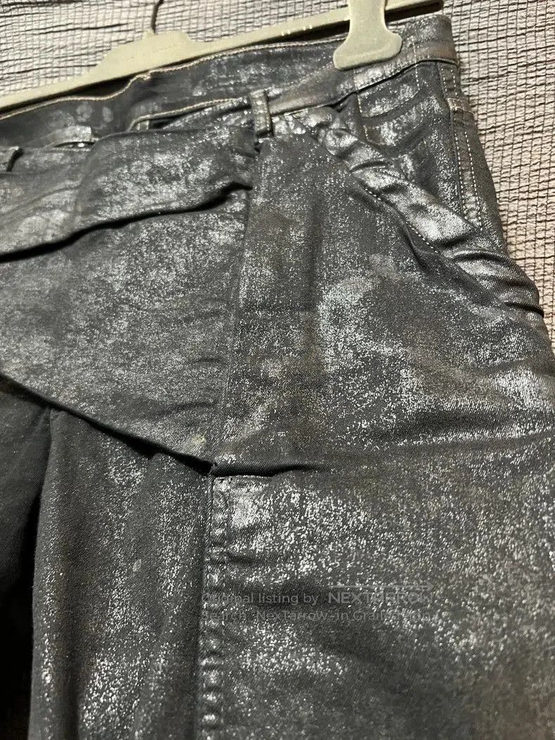 Rick Owens rare thick waxed bike jeans . Size US 31 - 6 Thumbnail