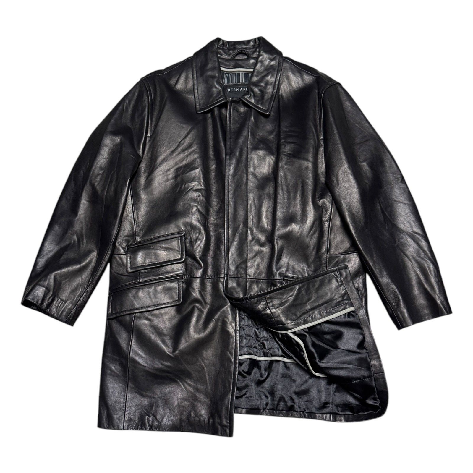 Leather BERNARDO GENUINE LEATHER Designer Winter Coat Jacket Large Size US L / EU 52-54 / 3 - 1 Thumbnail