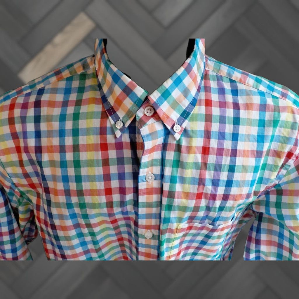 J.Crew J.CREW Lightweight Shirt Multicolor Checkered Button-Down LS Shirt Large Mens Cotton Slim Long Sleeve Size US L / EU 52-54 / 3 - 1 Thumbnail