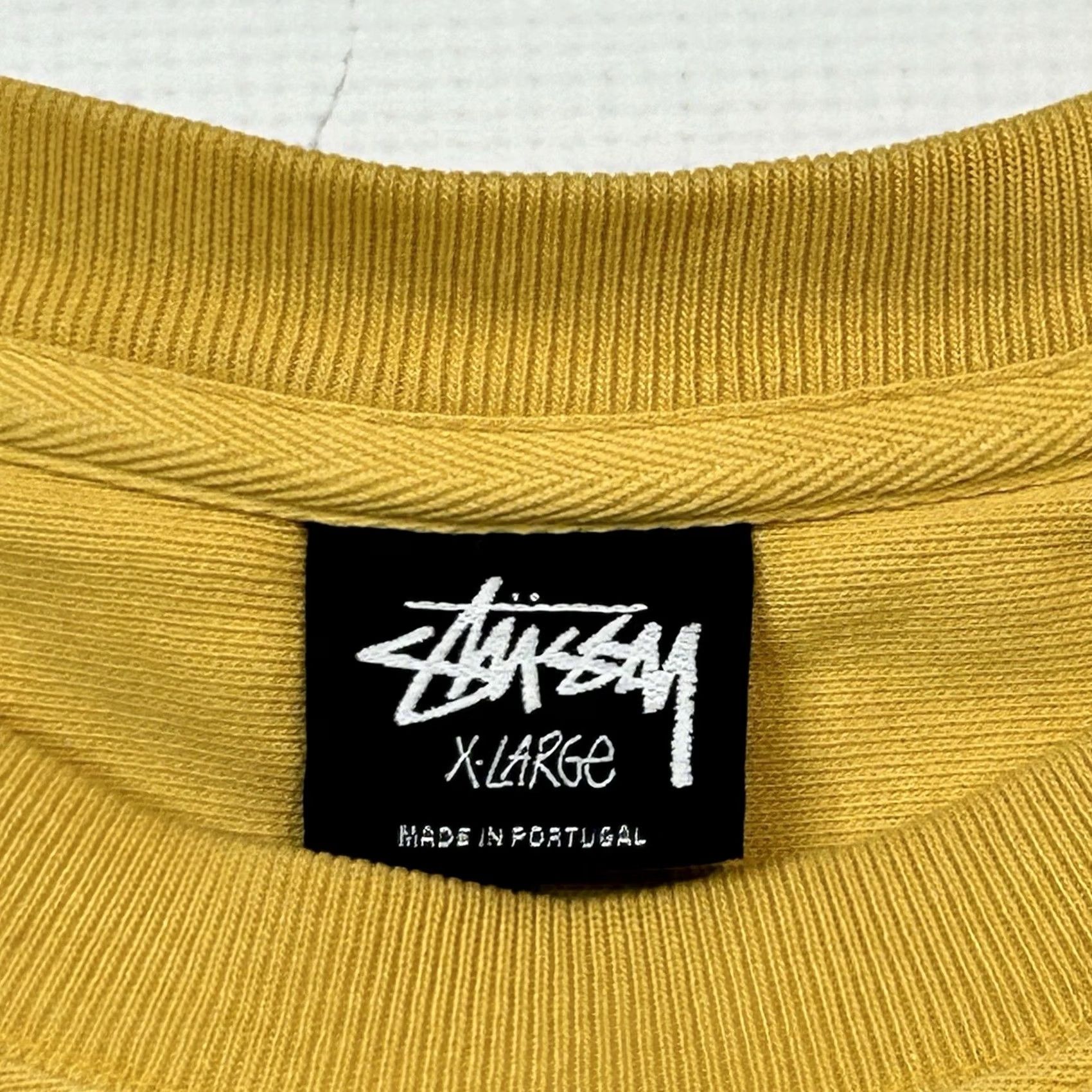 Vintage VINTAGE Stussy Sweatshirt Crew Neck Mens XL Yellow Size US XL / EU 56 / 4 - 4 Thumbnail