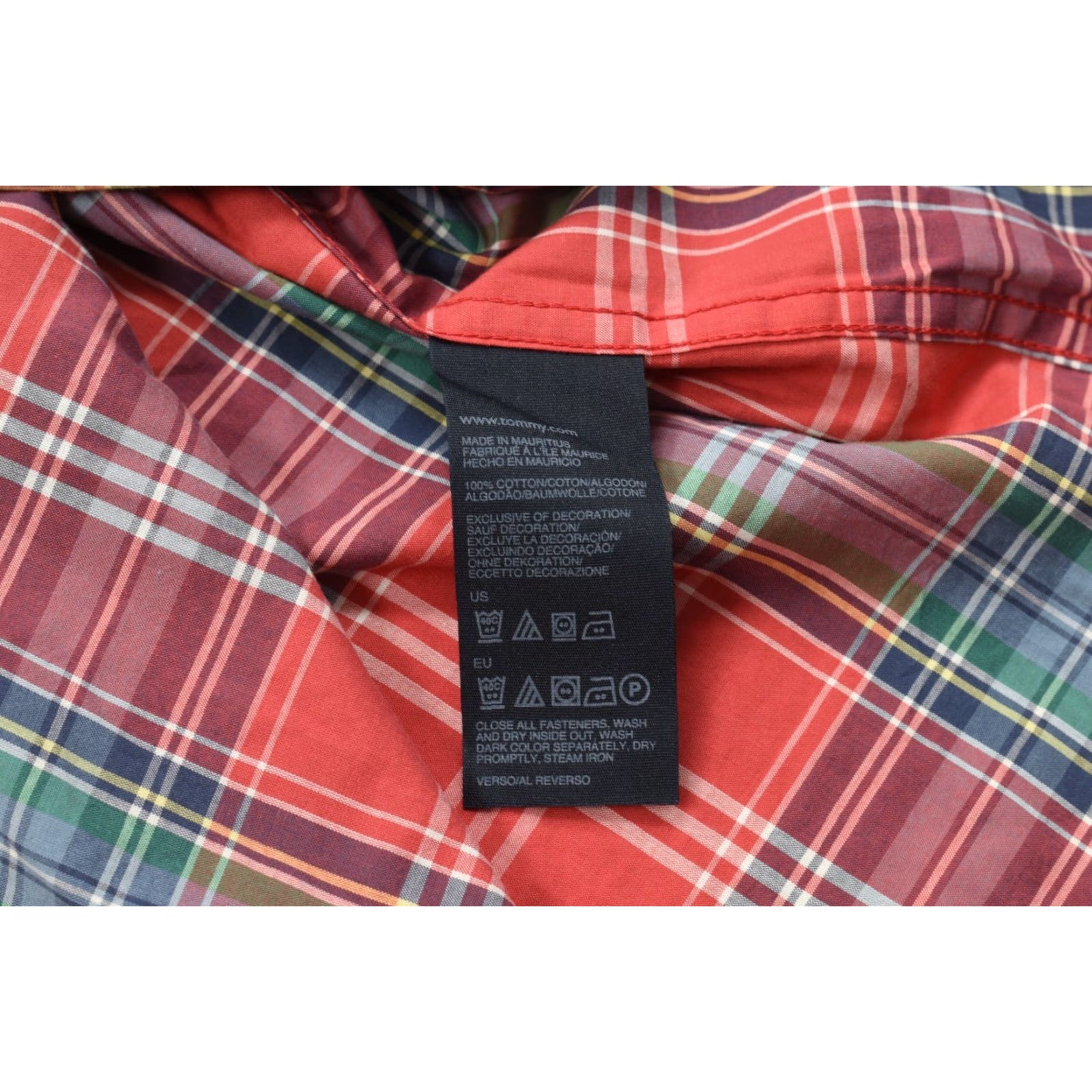 Tommy Hilfiger Tommy Hilfiger Shirt Mens L Red Blue Green Plaid Long Sleeve Button Down Casual Pocket Cotton Woven Buttons Multicolor Tommy Jeans Style Size US L / EU 52-54 / 3 - 6 Thumbnail