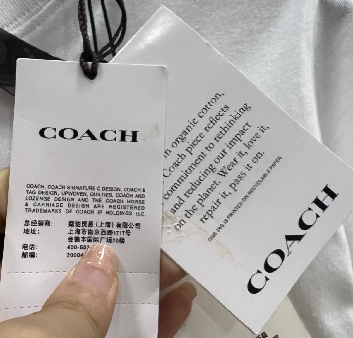 Coach Coach white front letter printed short sleeve J41 Size US XS / EU 42 / 0 - 5 Thumbnail