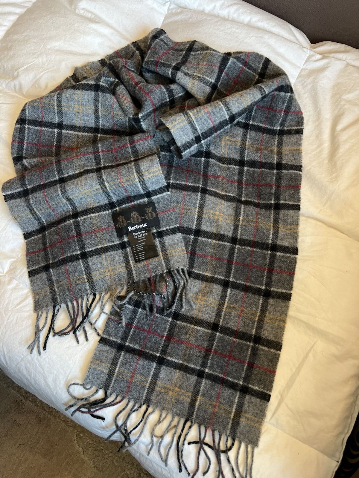 Barbour × Vintage Vintage Barbour Lambswool Scarf Size ONE SIZE - 2 Thumbnail