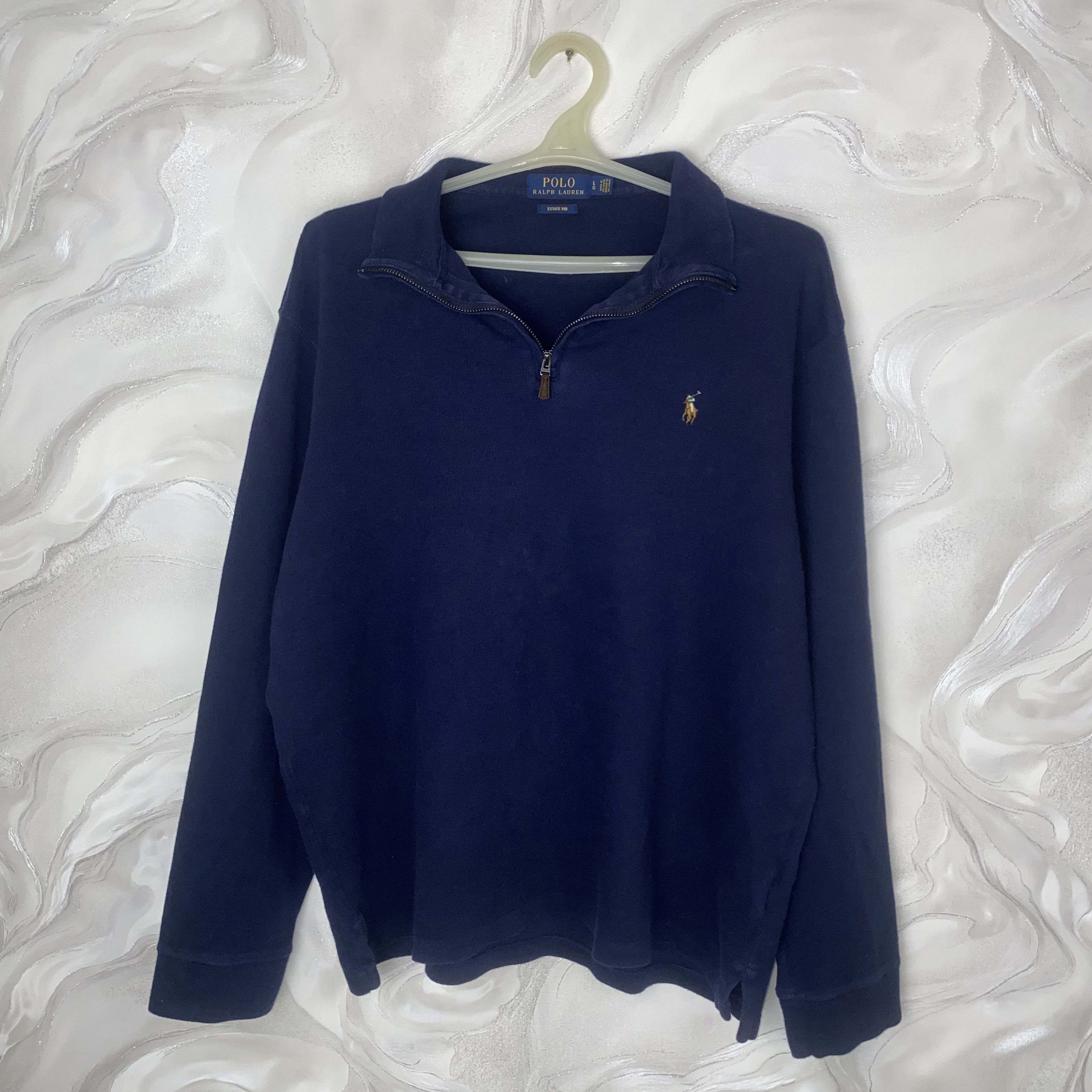 Polo Ralph Lauren Polo Ralph Lauren Blue 1/3 knitted zip sweatshirt L Size Size US L / EU 52-54 / 3 - 3 Thumbnail