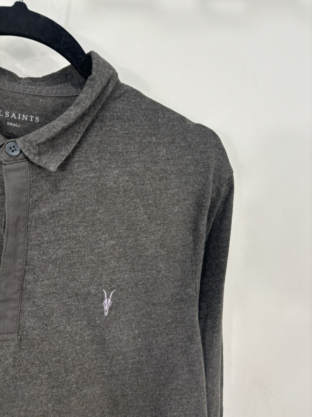 Allsaints AllSaints Men’s Brace Brown Long Sleeve Polo Shirt Size US S / EU 44-46 / 1 - 4 Thumbnail