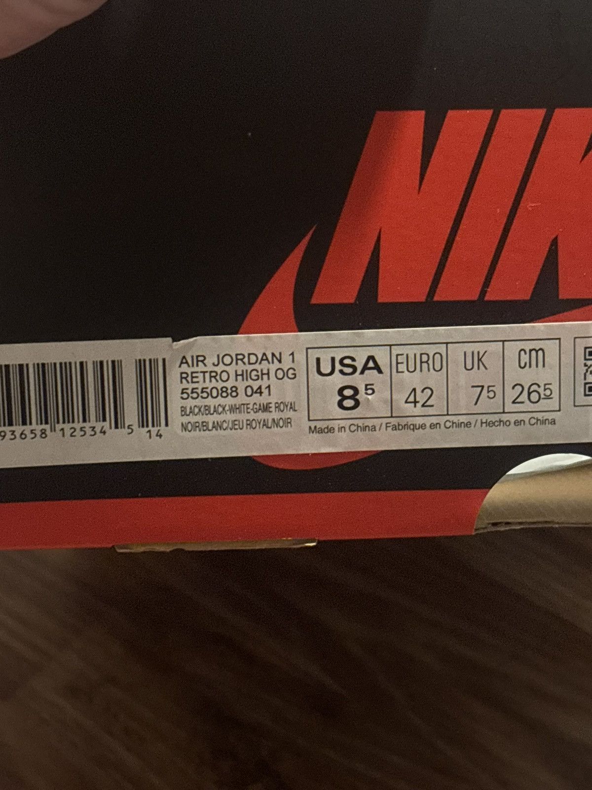 Jordan Brand Air jordan retro 1 high OG royal blue Size US 8.5 / EU 41-42 - 2 Thumbnail