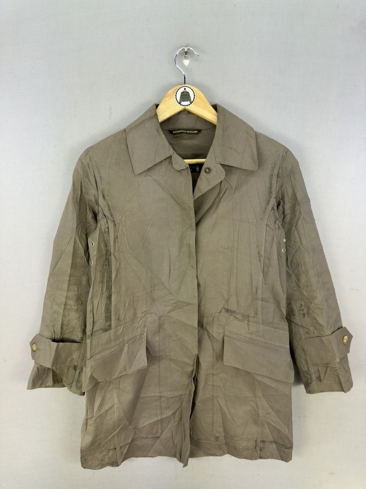 Mackintosh Mackintosh Scotland Cotton Rubber Proofed Jacket Size US S / EU 44-46 / 1 - 1 Thumbnail