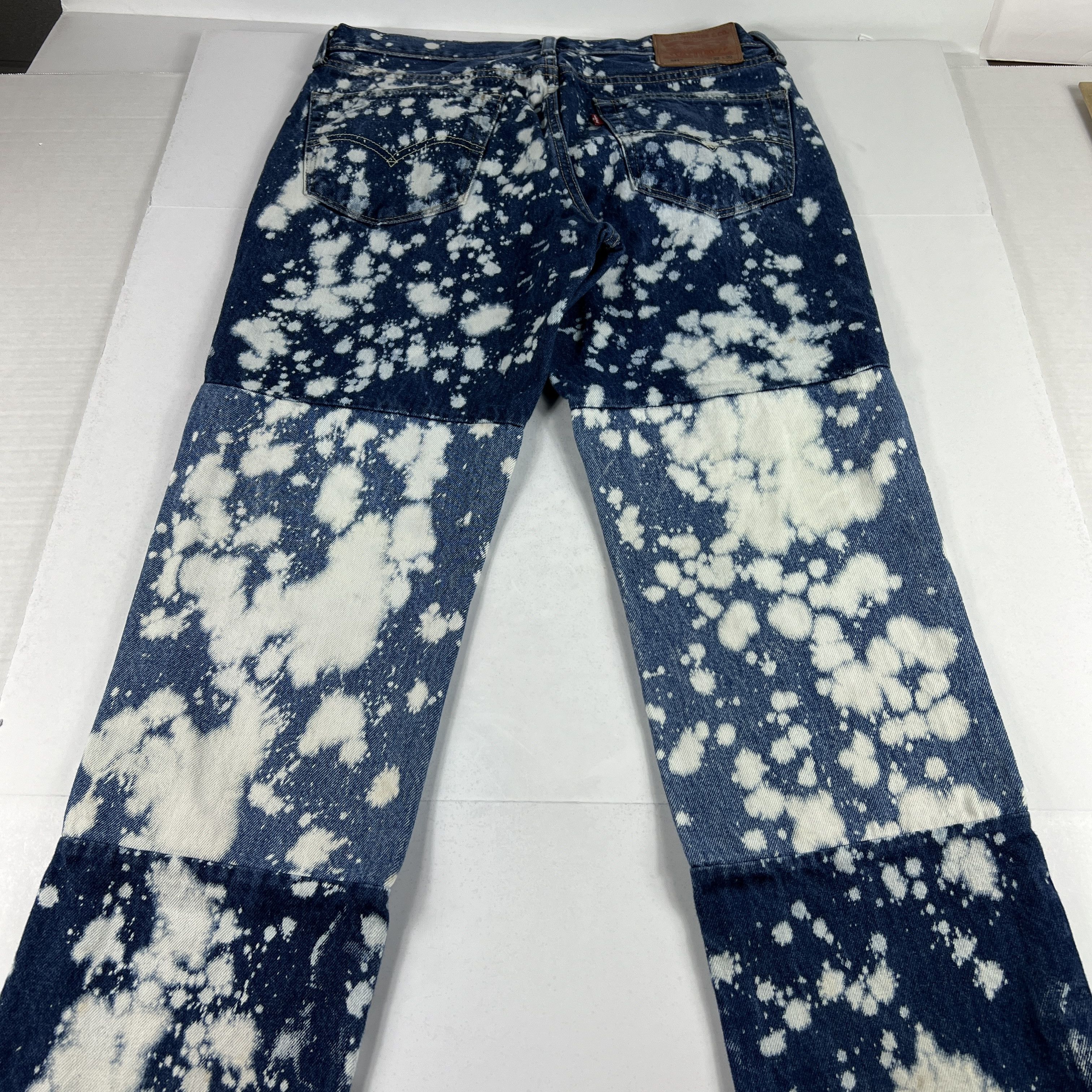 Levi's Levi's Jeans Men 541 Athletic Tapered Blue Bleached Denim Size US 33 - 11 Thumbnail