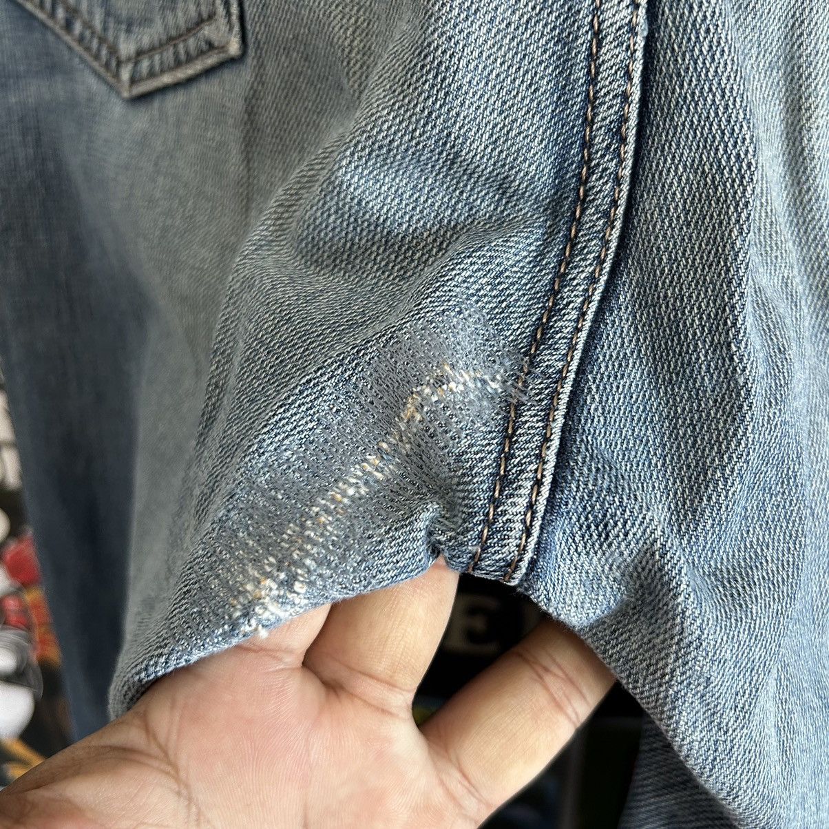 Edwin Vintage Function Edwin EZ502 Washed Blue Distressed Denim Size US 32 / EU 48 - 14 Thumbnail