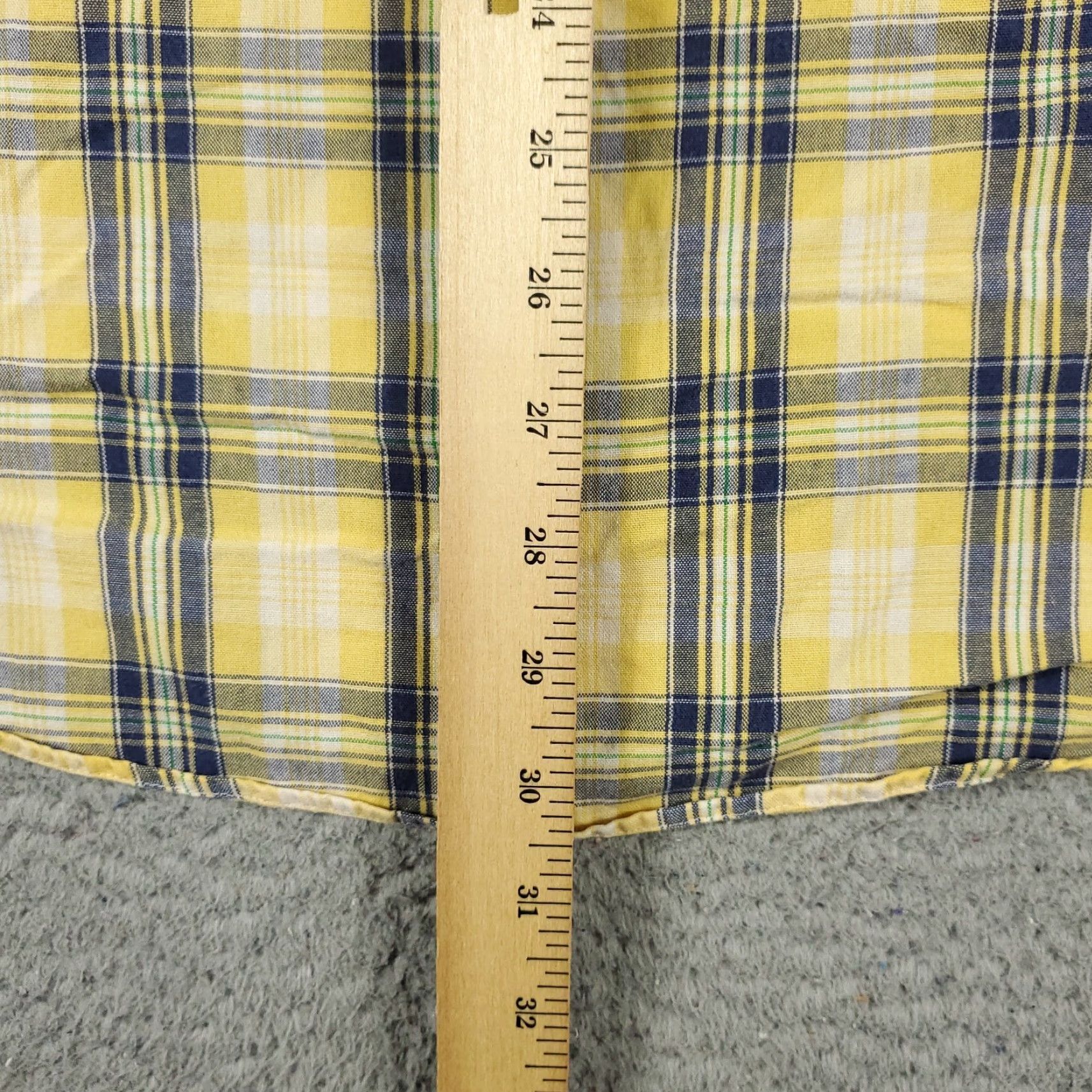 Tommy Hilfiger Tommy Hilfiger Shirt Mens Large Yellow Plaid Casual Button-Up Short Sleeve Size US L / EU 52-54 / 3 - 5 Thumbnail