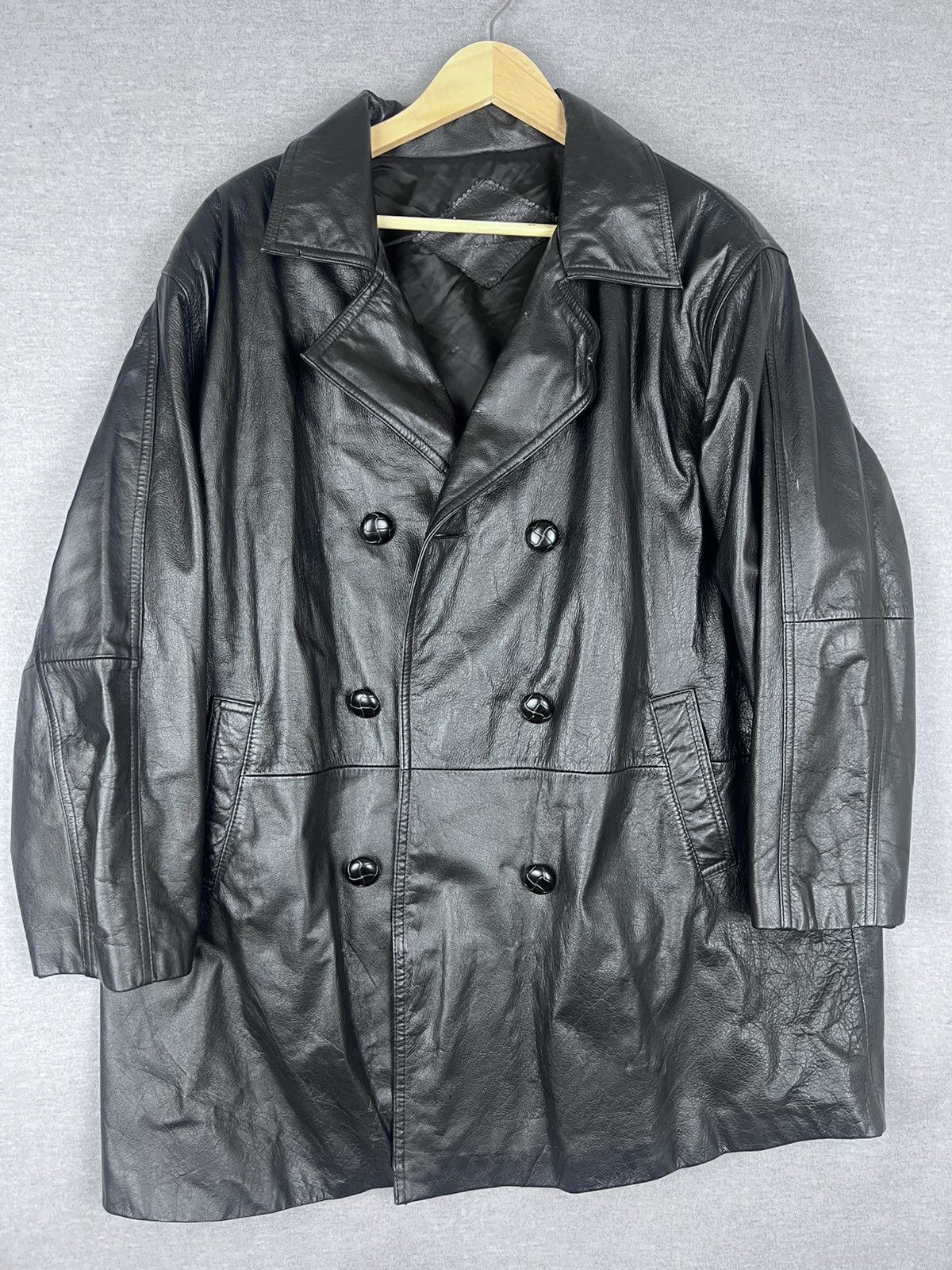 Vintage Vintage 80s 90s Men’s Black Leather Jacket Fits XXL Size US XXL / EU 58 / 5 - 2 Thumbnail