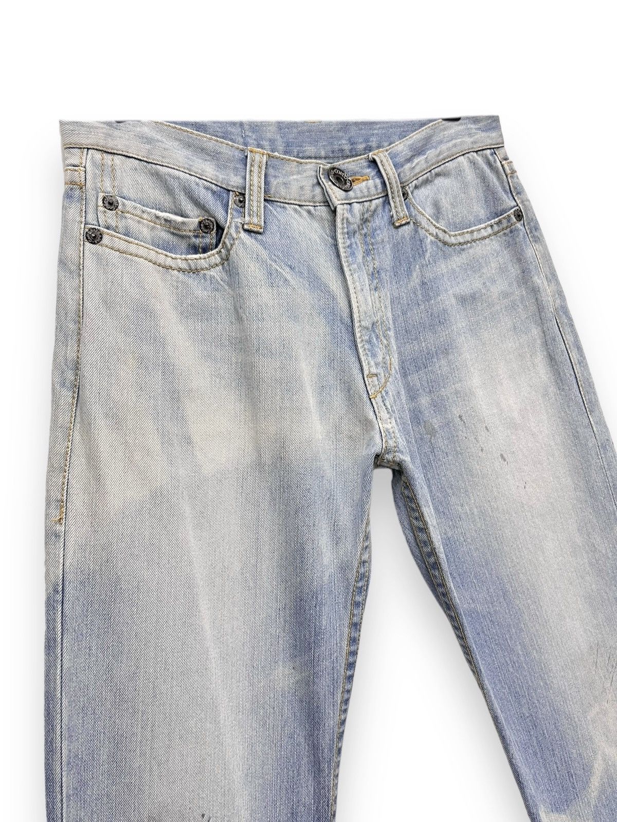Japanese Brand × Le Grande Bleu (L.G.B.) 🔥CO&LU 56 Big Print Light Wash Sun Faded Denim Size US 30 / EU 46 - 6 Thumbnail