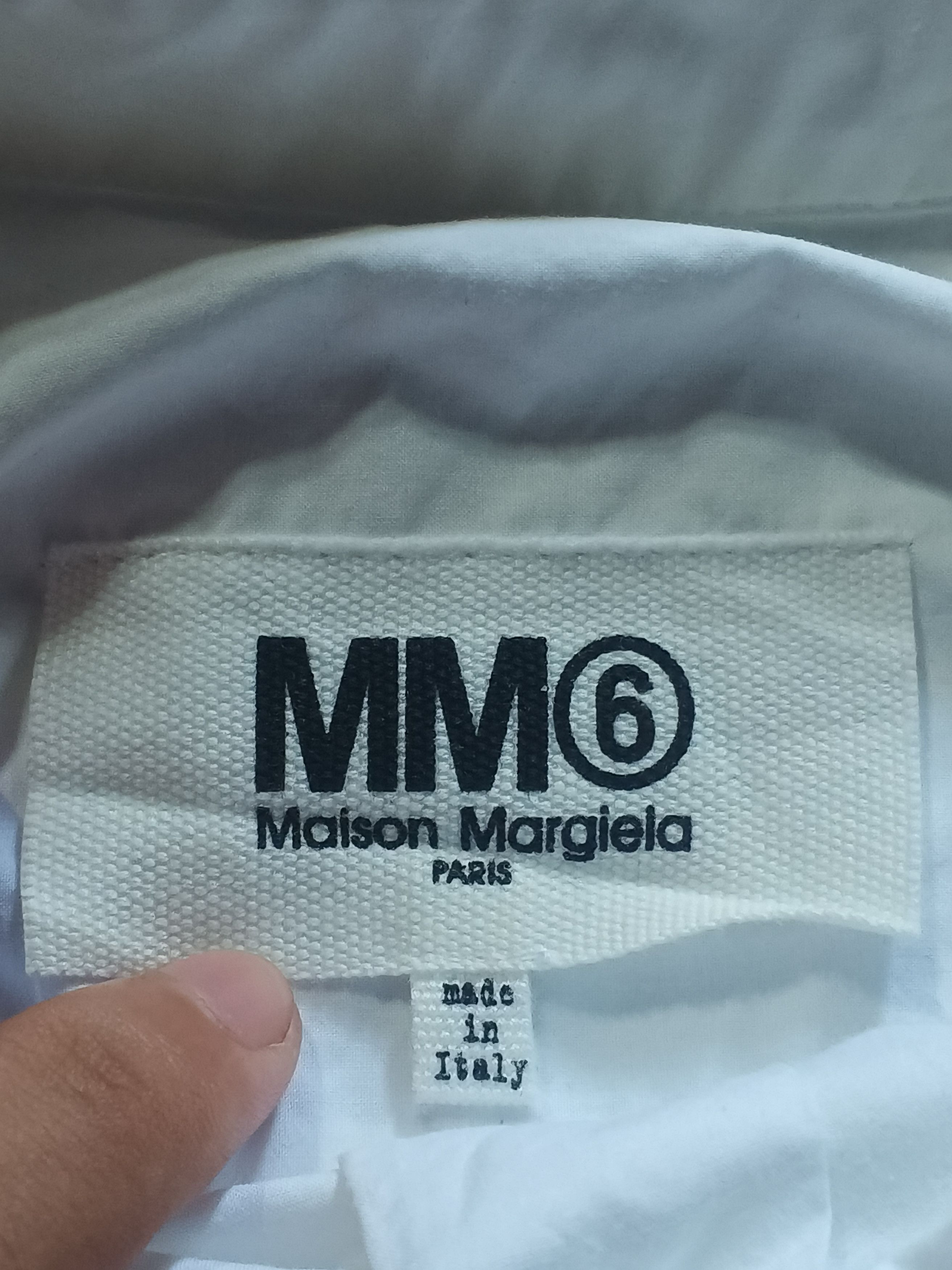 MM6 × Maison Margiela MM6 Maison Margiela Shoulder Wired White Long Sleeve Shirt Size XL / US 12-14 / IT 48-50 - 3 Thumbnail
