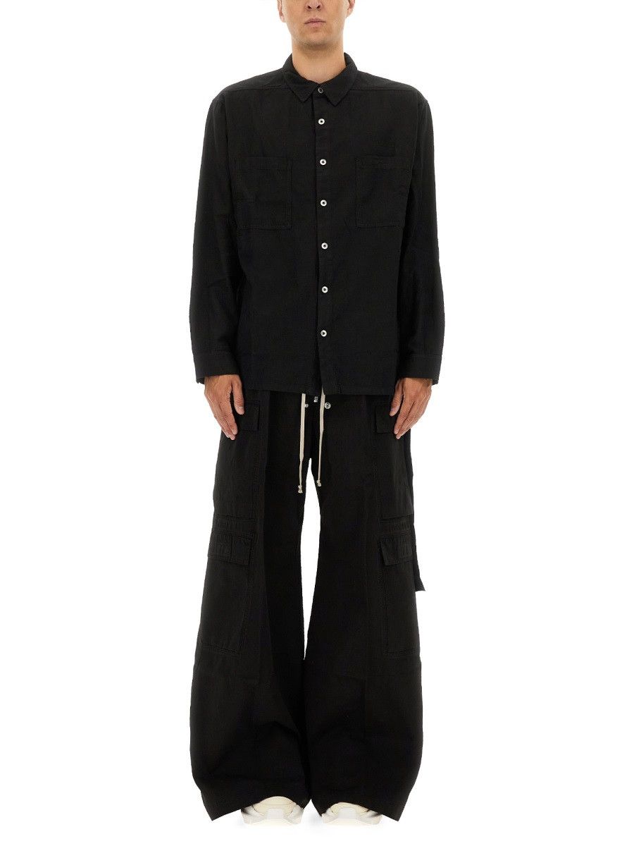 Rick Owens Drkshdw RICK OWENS DRKSHDW "JUMBO OUTERSHIRT" SHIRT - BLACK Size US L / EU 52-54 / 3 - 1 Thumbnail
