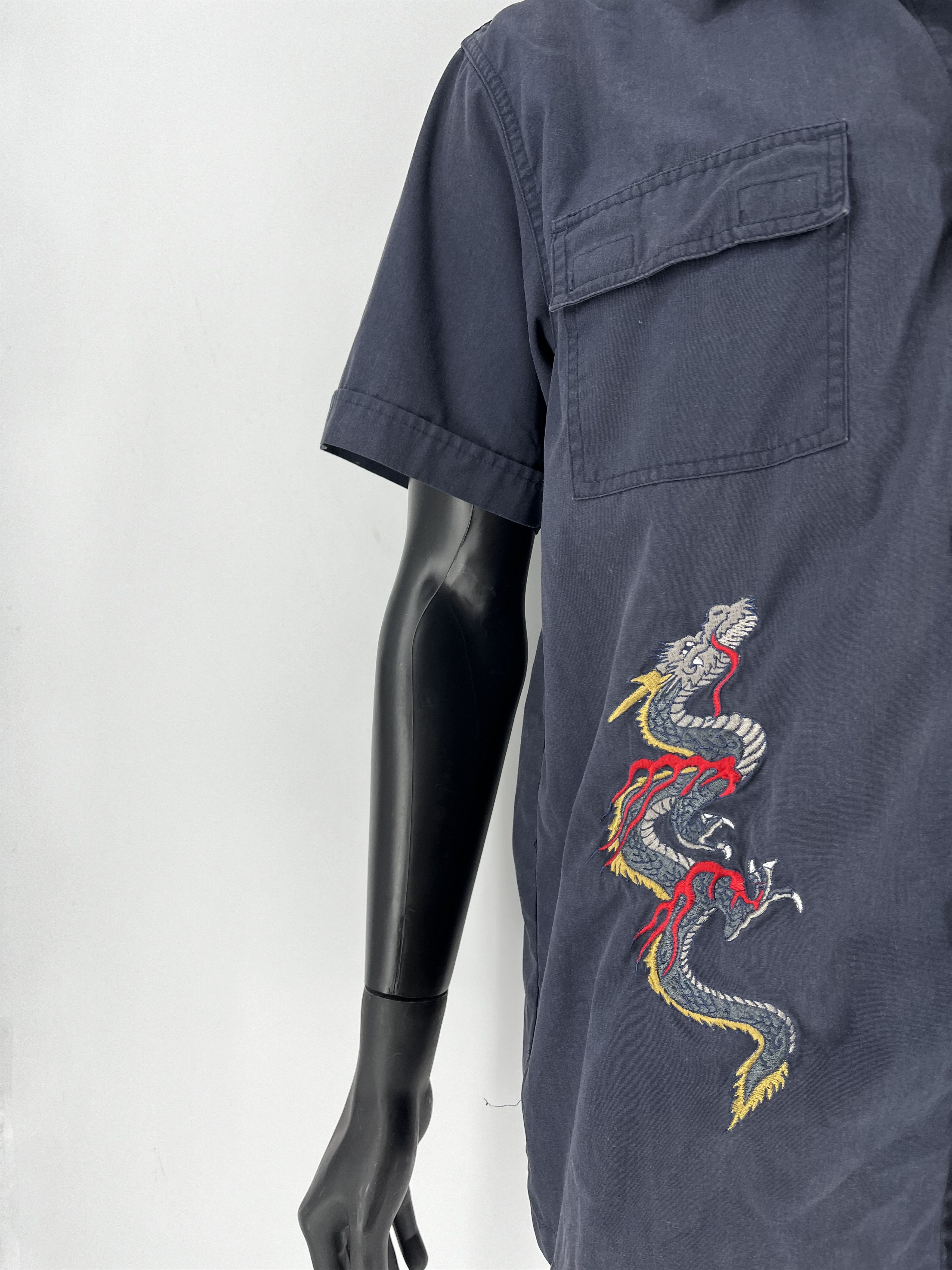 Vintage Vintage Y2k Washed AvantGarde Tribal Tee Dragon Button Ups Size US M / EU 48-50 / 2 - 6 Thumbnail