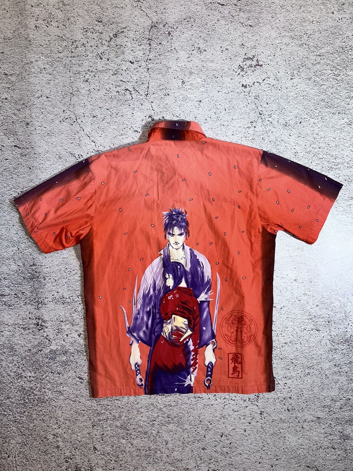 Vintage Vintage Y2K 2000s Japanese Samurai Graphic Button Up Shirt Size US XL / EU 56 / 4 - 12 Thumbnail