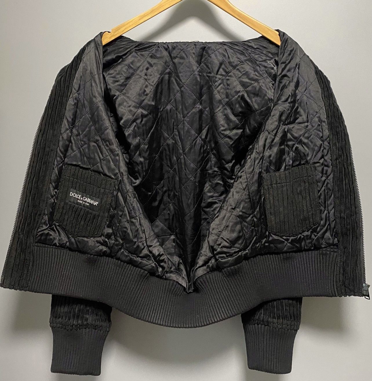 Dolce & Gabbana Dolce Gabbana D&G Black Velvet Bomber Light Jacket Size US M / EU 48-50 / 2 - 4 Thumbnail
