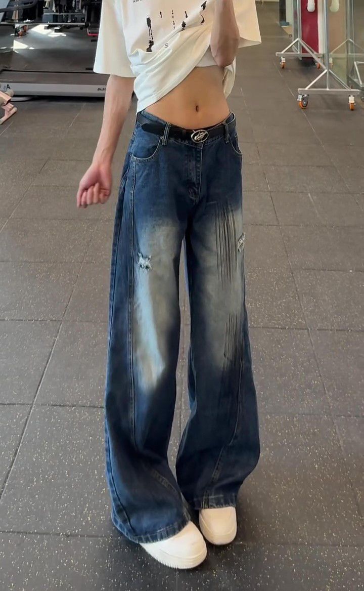 Japanese Brand Men's American retro flared blue cargo jeans Size US 32 / EU 48 - 1 Thumbnail