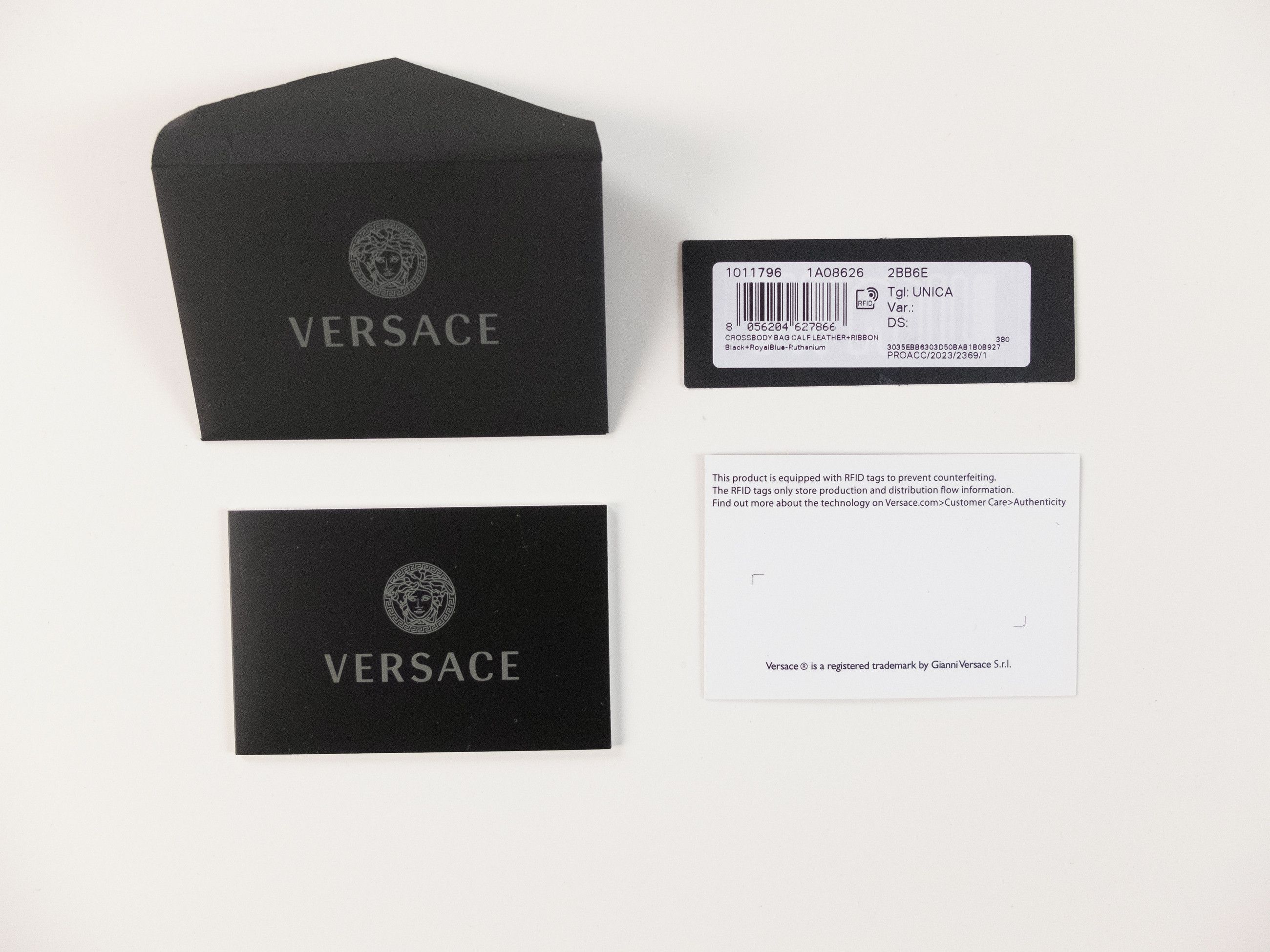 Versace VERSACE La Greca black & blue leather crossbody camera bag Size ONE SIZE - 11 Thumbnail