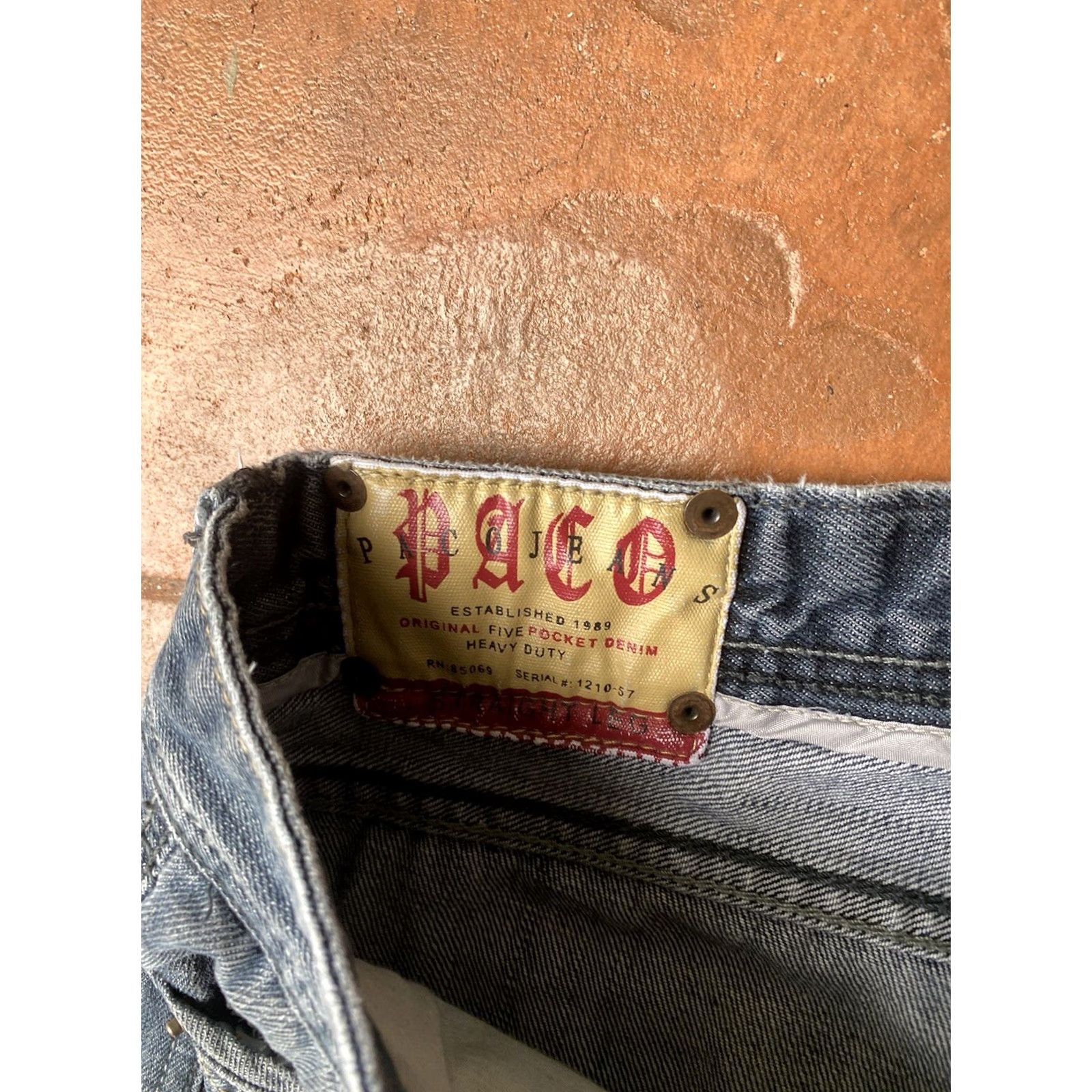 Vintage VINTAGE Paco Baggy Jeans Mens 36x32 Embroidered Distressed Grunge Streetwear Jeans Mens Size US 27 - 4 Thumbnail