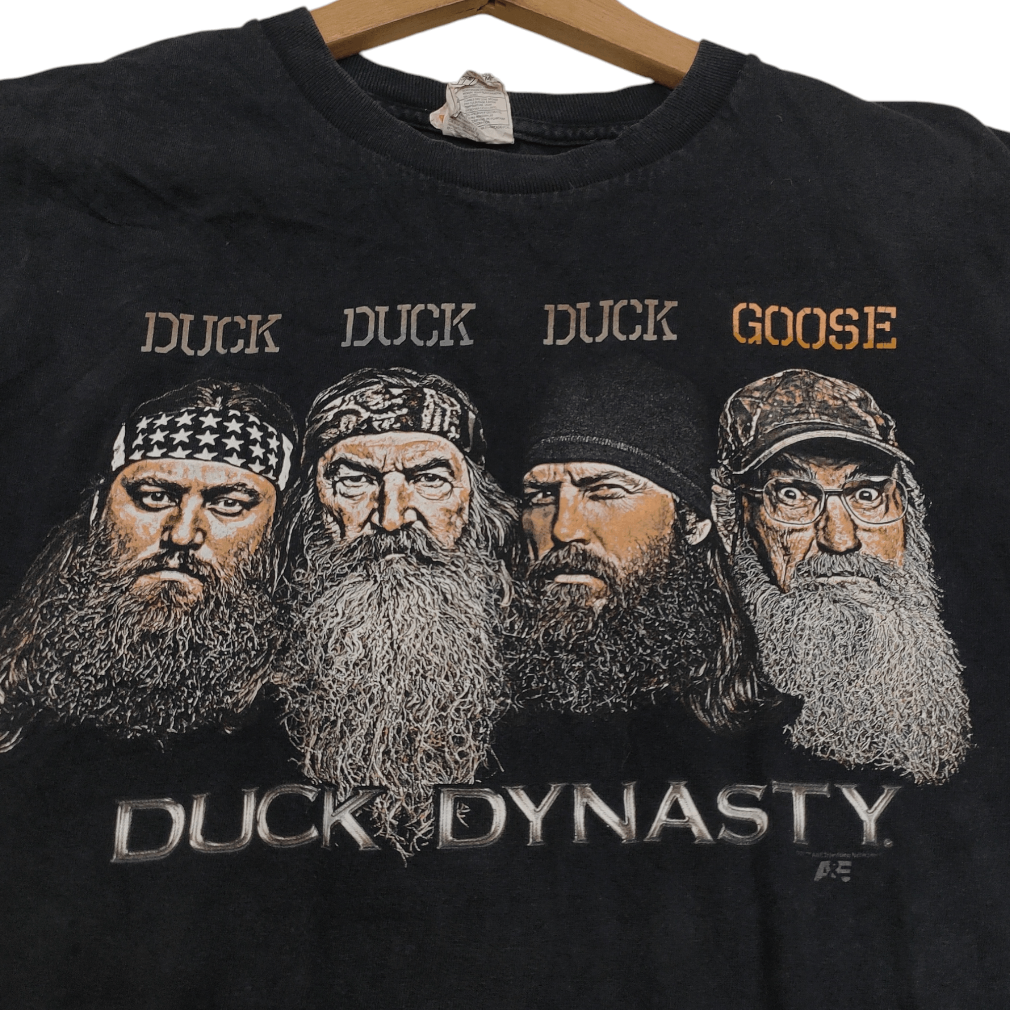 Alstyle × Duck Head × Vintage Duck Dynasty Men Heads Duck Duck Duck Goose Black T-shirt Size US M / EU 48-50 / 2 - 3 Thumbnail
